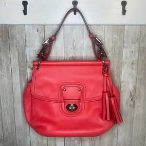 Coach Legacy Willis Coral Leather Crossbody Bag